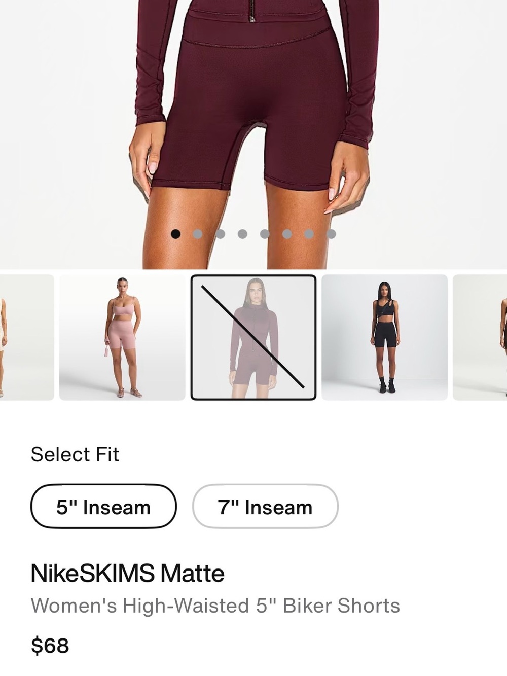 SKIMS Matte BUNDLE High-Waisted 5" Biker Shorts Tee and Half Zip. The full set!